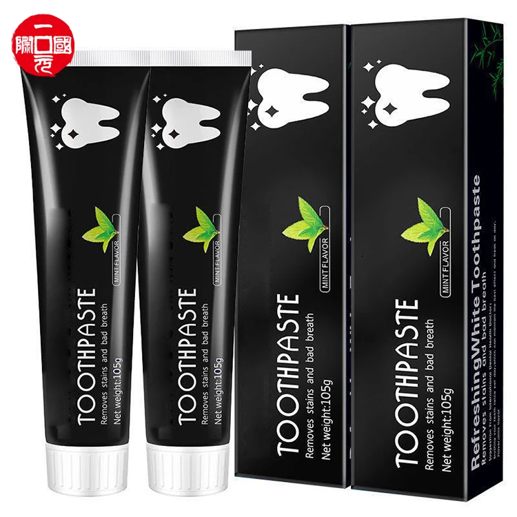 

One dollar Bamboo activated charcoal toothpaste in stock, White foam
