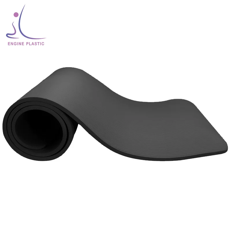 

Cheap Non Slip Gym Wholesale Fitness Black Yoga Mat Custom Logo, Customized color