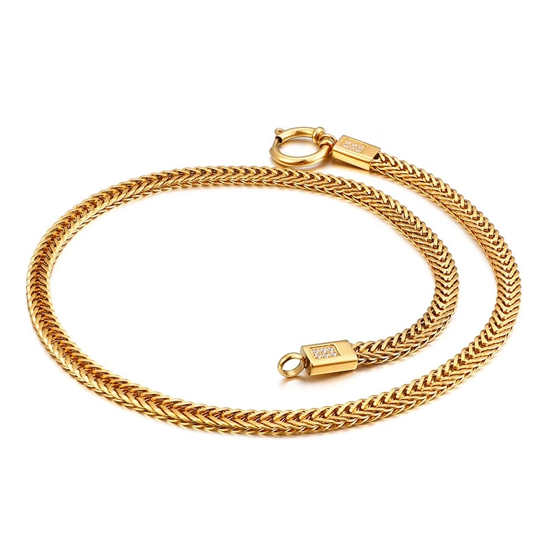 

2019 Newest Men's Lobster Clasp Gold Thin Chain Necklace Design in Dubai 14k 18k Gold Link Franco Chain, Silver,gold