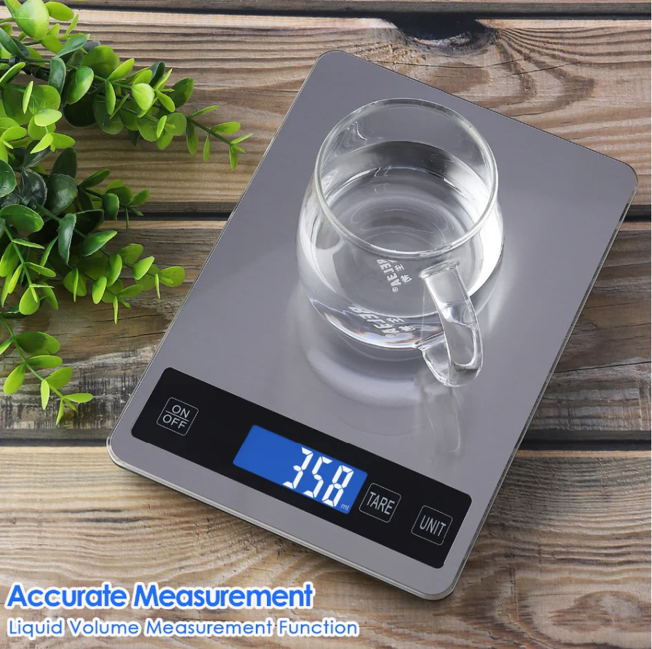 

Water-Resistant High Quality Electronic Digital Kitchen Scales Accuracy LCD Display Stainless Steel Small electronic scale