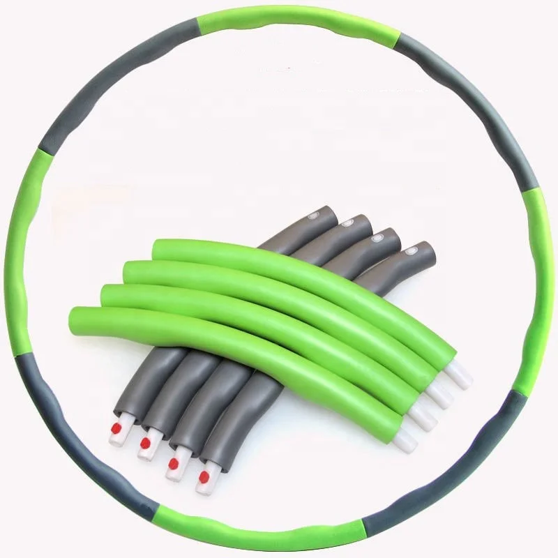 

2021 new 8 section sports detachable design fitness exercise hoop for adults beginners weight loss sports exerciser hoops, Yellow/pink/blue/grey