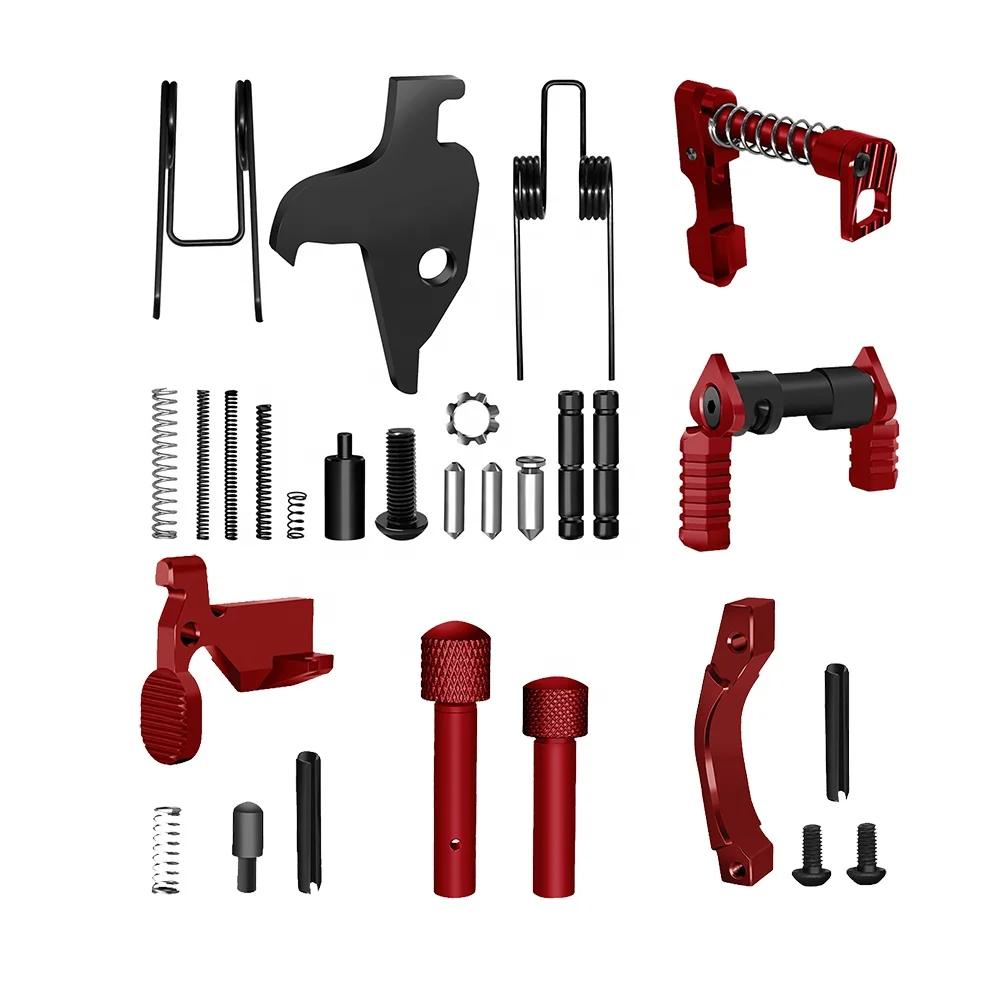 

2021 New Design 8 Colors Mil-Spec Enhanced Aluminum AR 15 accessories lower Parts Kit Fit For 223 AR-15 Lowers