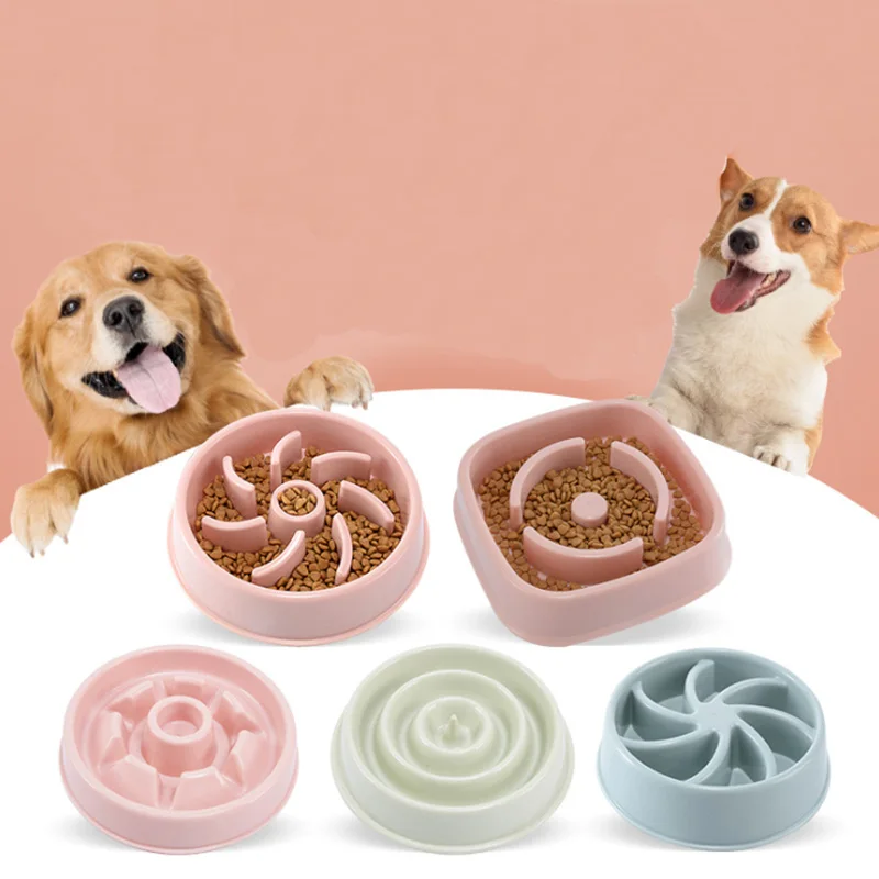 

2021 New Design Prevent Bloating Funny Plastic Slow Feeder Dog Bowl, As picture