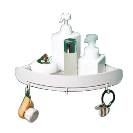 

Decorative Eco Friendly Plastic Bathroom Accessories Storage Triangle Shaped Bathroom Shelf