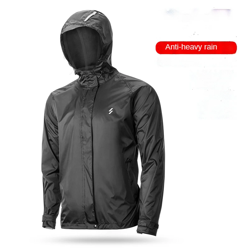 

2022 Man black Neutral rain proof raincoat bicycles biker cycling Hiking fishing outdoor jacket breathable light reflective