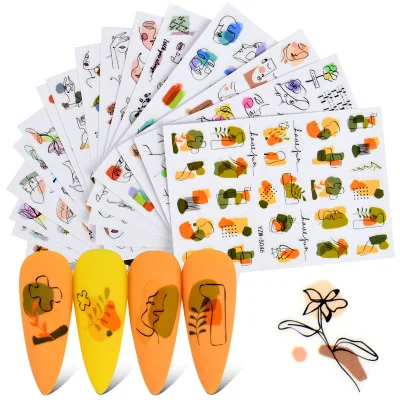 

Flower sticker Foil Nail Art Supplies Water Transfer Nail Decals butterflies and Cartoon Animal Nail Art Tips Sticker