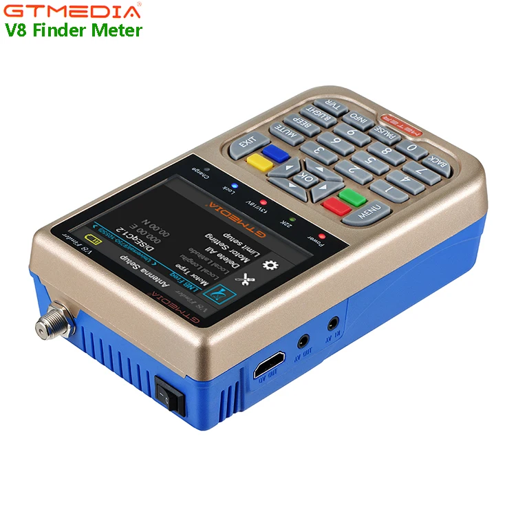 

DVB-S2X Sat Finder GTmedia V8 Finder Meter DVB-S/S2/S2X Signal 3.5 Inch High Definition LCD Screen Li-Ion Battery