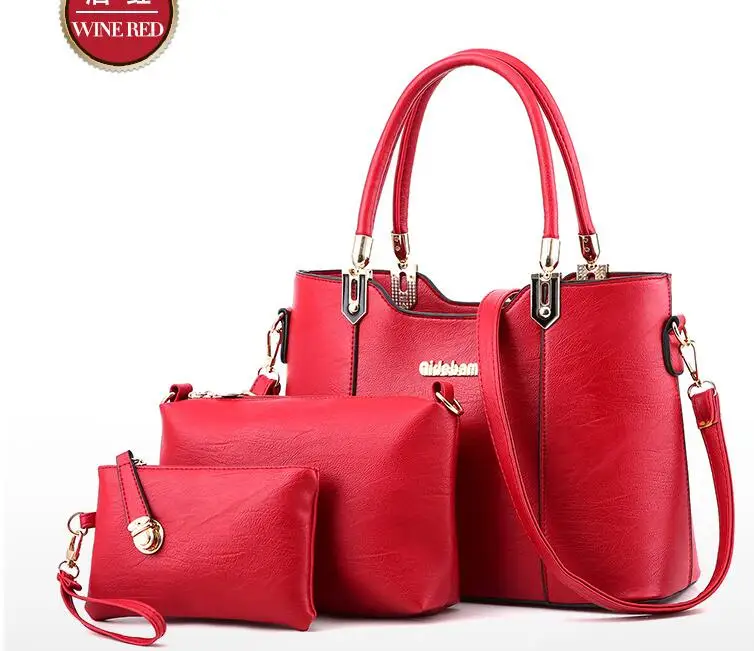 

Ready to Ship In Stock Fast Dispatch Fashion Woman Leather 3 Sets Tote Bag ladies new bags women handbags