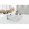 2016 Tempered Screen Melamine Table Executive / Ceo Desk With Mobile Cabinet