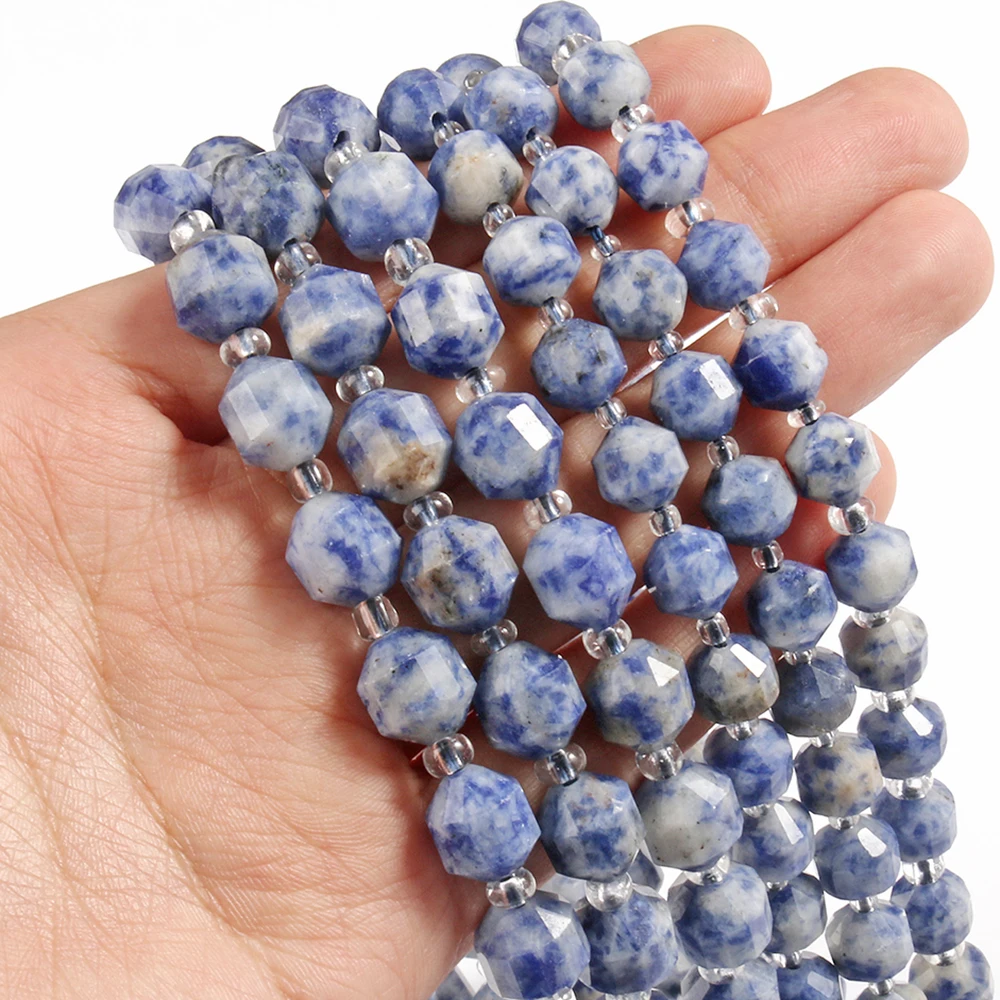 

Smooth 8mm/10mm Faceted Olive Shape New Blue Sodalite Jaspers Stone Beads For Bracelet DIY Making