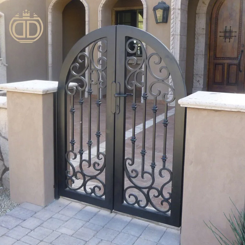 Beautiful Double Small Wrought Iron Pedestrian Gate Design - Buy Small ...