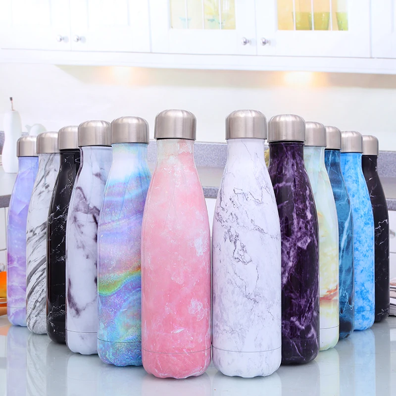 

500Ml Insulated Double Wall Stainless Steel Water Bottle Sport, Customized color acceptable