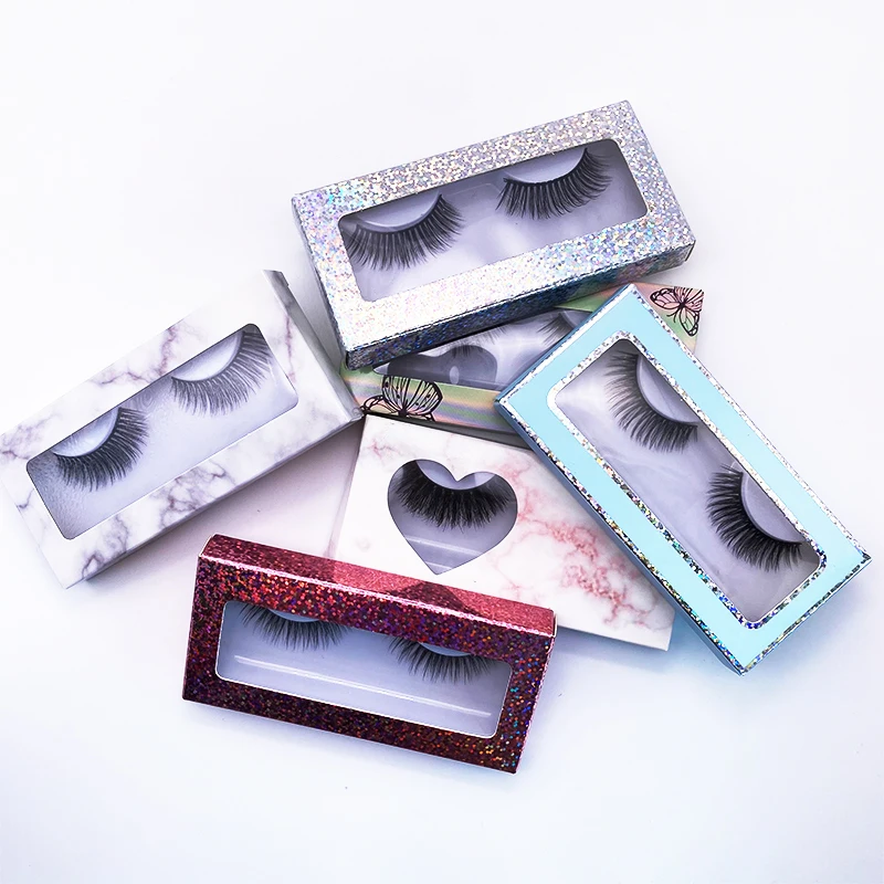 

Custom lash box natural mink professional handmade wholesale mink lashes, Black