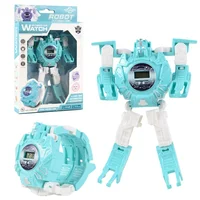 

Hot Selling Silicone Cartoon Digital LED Kids Children Toys Robot Watch Avenger Transformers Watches