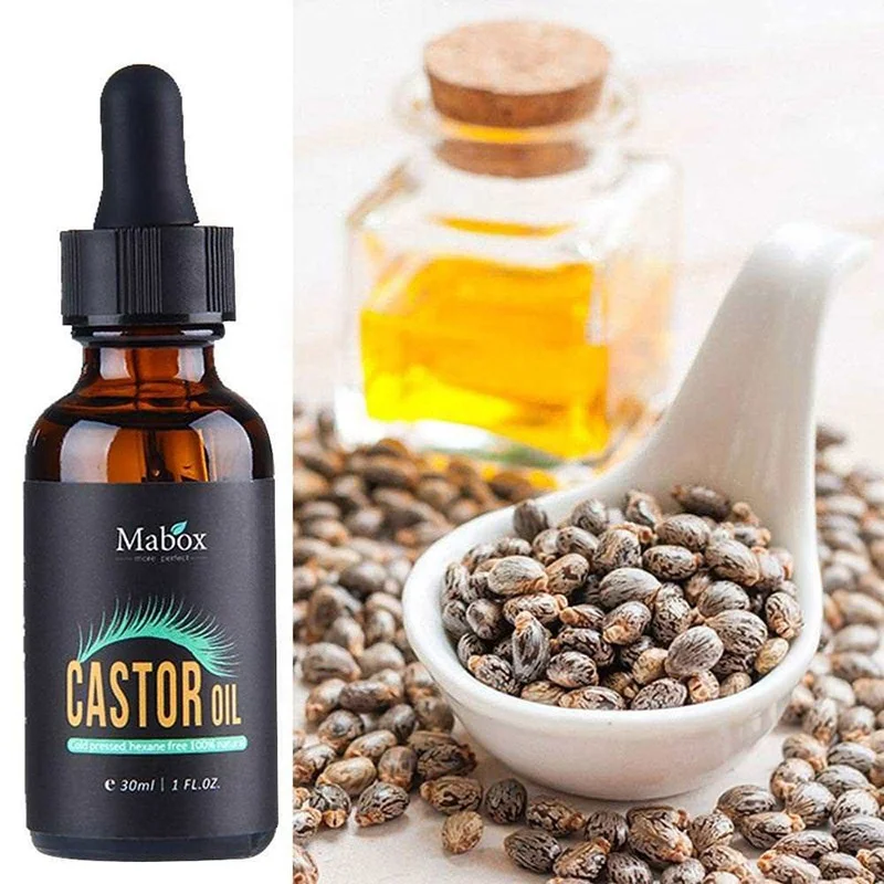 

Mabox 30ML Hair Essential Oil Natural Castor Oil Eyelashes Eyebrow Growth Nourish Liquid Prevent Skin Aging Castor Organic Serum
