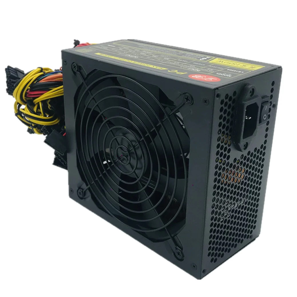 

ATX Gold Minging Power Supply 1600w 1800w Support 8 GPU for ETH BTC Ethereum Black Computer Status Pin