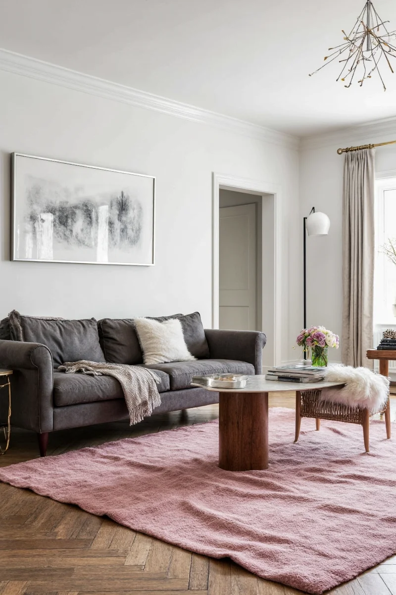 Personalized living room wall with framed photos