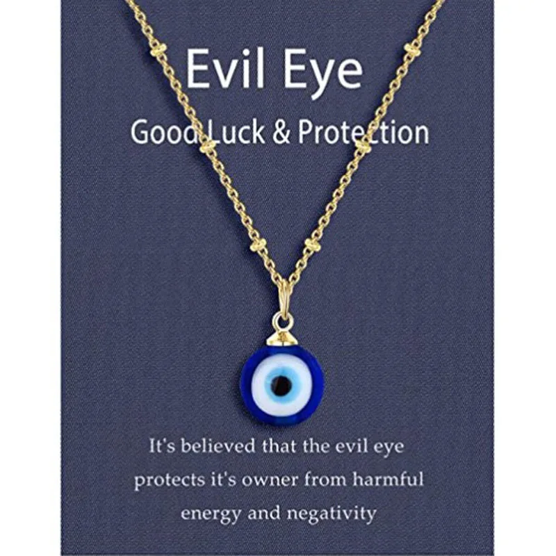 

Wholesale Hot Selling Small Lucky Protection Evil Eyes Copper Necklace Trend 2021 Summer, As pictures show