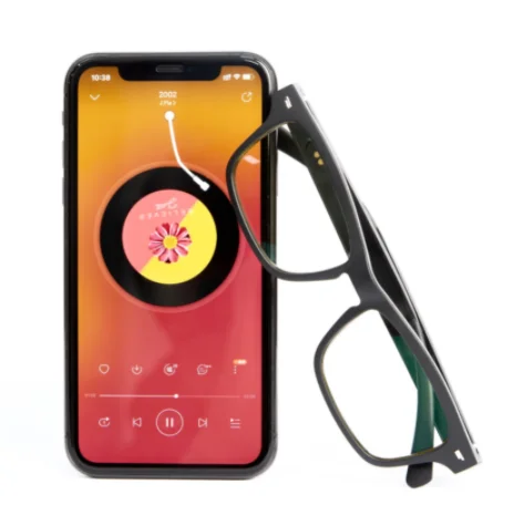 

2021 New Smart Glasses Wireless BT 5.0 Hands-Free Calling Music Audio Sport Headset Eyewear Intelligent Eyeglasses For iPhone, Red blue sliver black