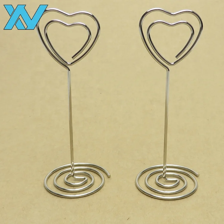 
Metal Silver color Lovely Heart design wire Memo clip. Paper clip. Binder clip,promotional gift 85mm 