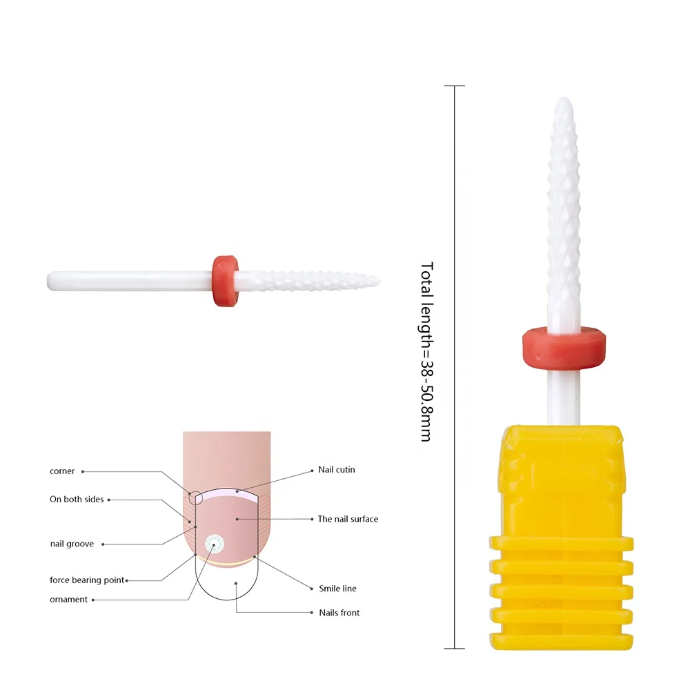 

Professional Ceramic Large Barrel Rounded Nail Bit Ceramic For Acrylic Or Gel Nails