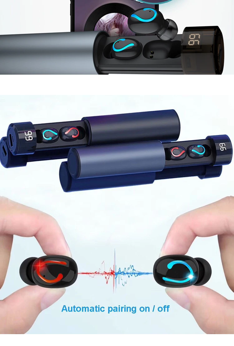 New capsule wireless earbuds bluetooth 5.0 2020 true earbud earphone for Samsung - ANKUX.COM