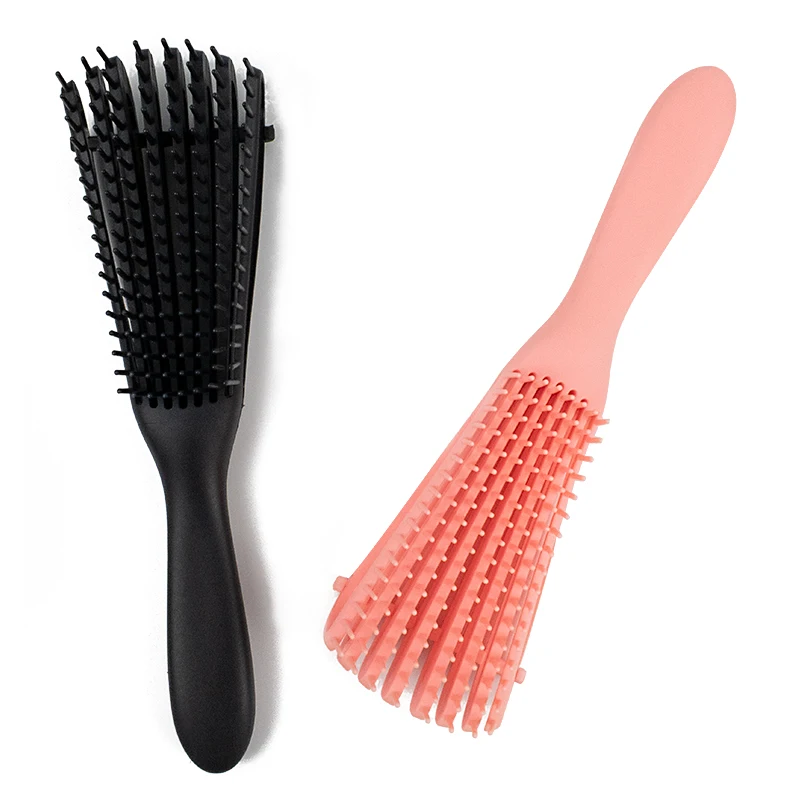 

Private Label Barber Customized Denman Scalp Vent Brush Curly Tangle Nylon Bristle Detangling Comb for Natural Hair, As picture
