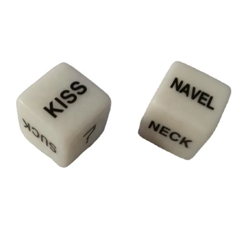 

High Quality Plastic Love dice set (2 dice per set) for Lover Game, White