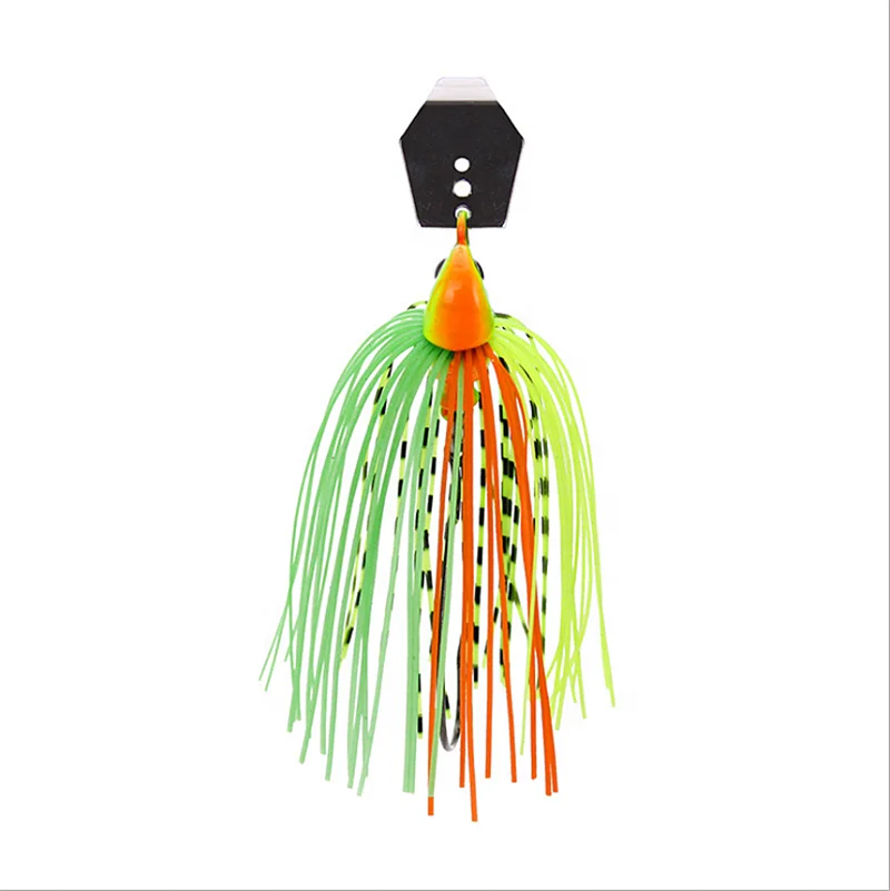 

Fishing Jig Spinner Chatter-Bait Rubber Skirt Bass Lures Buzzbait 3d Eyes