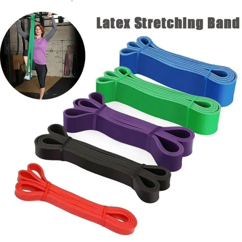 

Fast custom label resistance exercise rubber for fitness natural latex band loop, Red, black, purple, green, blue, gray, customized