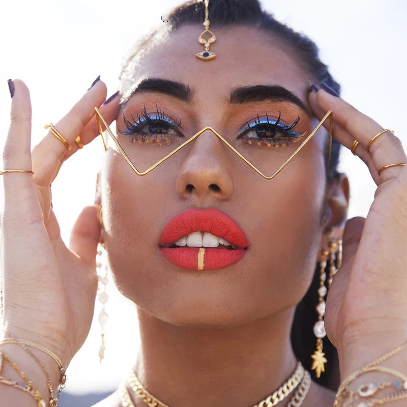 

No Lens Glasses Sunglasses Women New Design Sunglasses Trendy 2021 Classic Sunglasses
