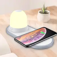 

2019 10W Qi Wireless Charger Multiple Color LED Lamp 3 in 1Wireless Charger