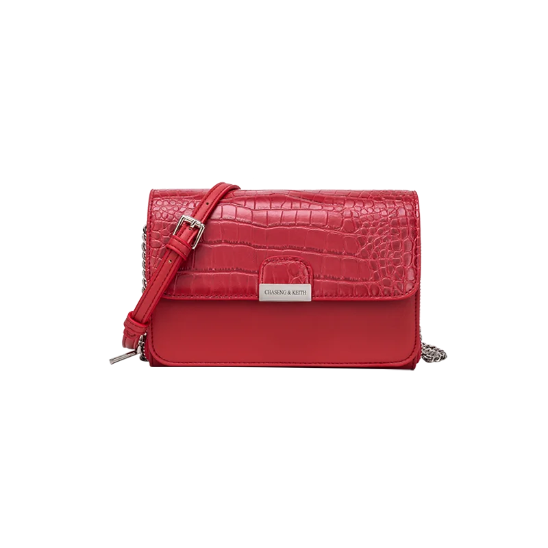 

2020 Trendy Crocodile pattern PU Leather Shoulder Bag Crossbody Bag Chain Small Flap Shopping Handbag for ladies, Blue,black,red