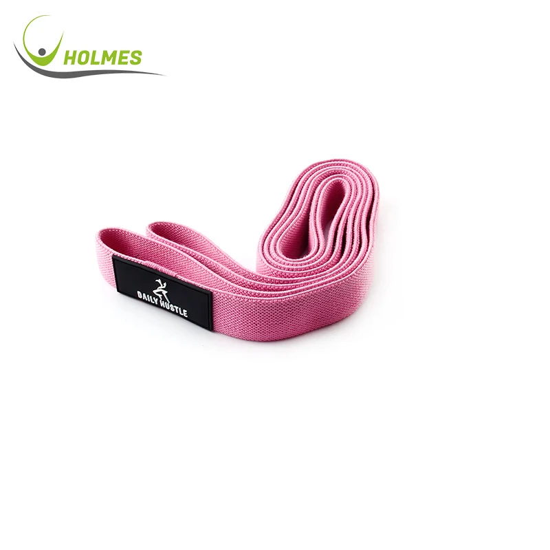 

customized Exercise Band Long Free Resistance bands Fabric Pull up bands, Pink/gary