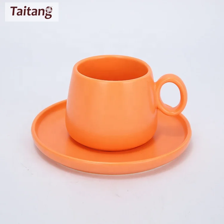 

Restaurant Cheap Colorful Cup Coffee Ceramic Mug, Orange