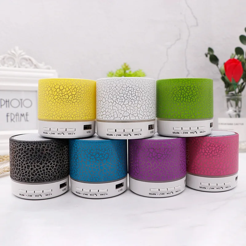 

A9 Mini LED Speaker Wireless Hifi Stereo Music Speaker Support TF USB FM For All Mobile Phone, White black blue pink green