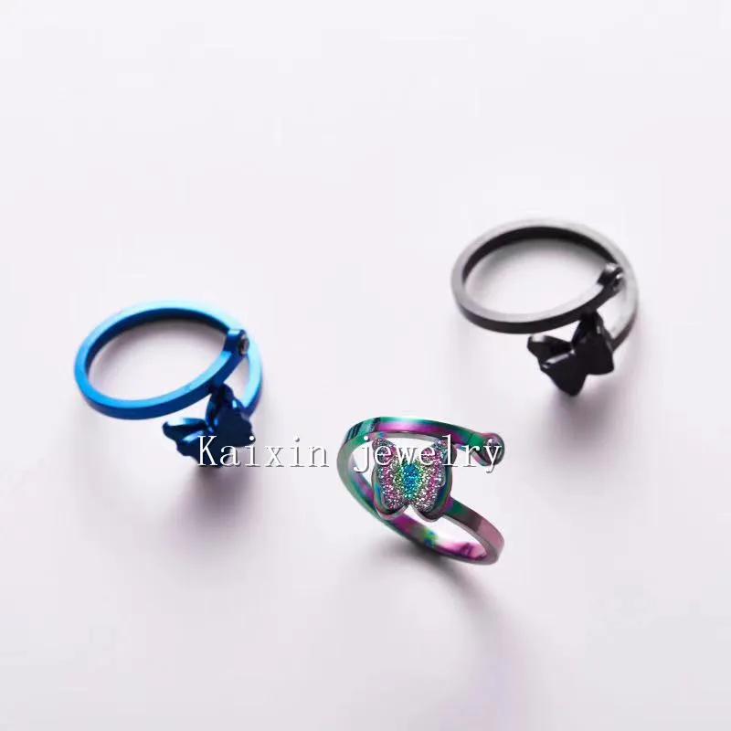 

Stainless steel exquisite placer gold adjustable size butterfly Lady Rose Gold jewelry