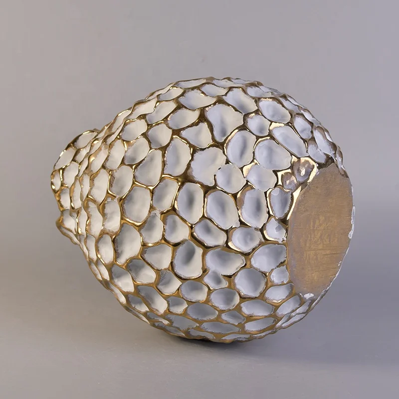 OEM Electroplating pineapple candle jar scented glass candle holder wedding decoration supplier