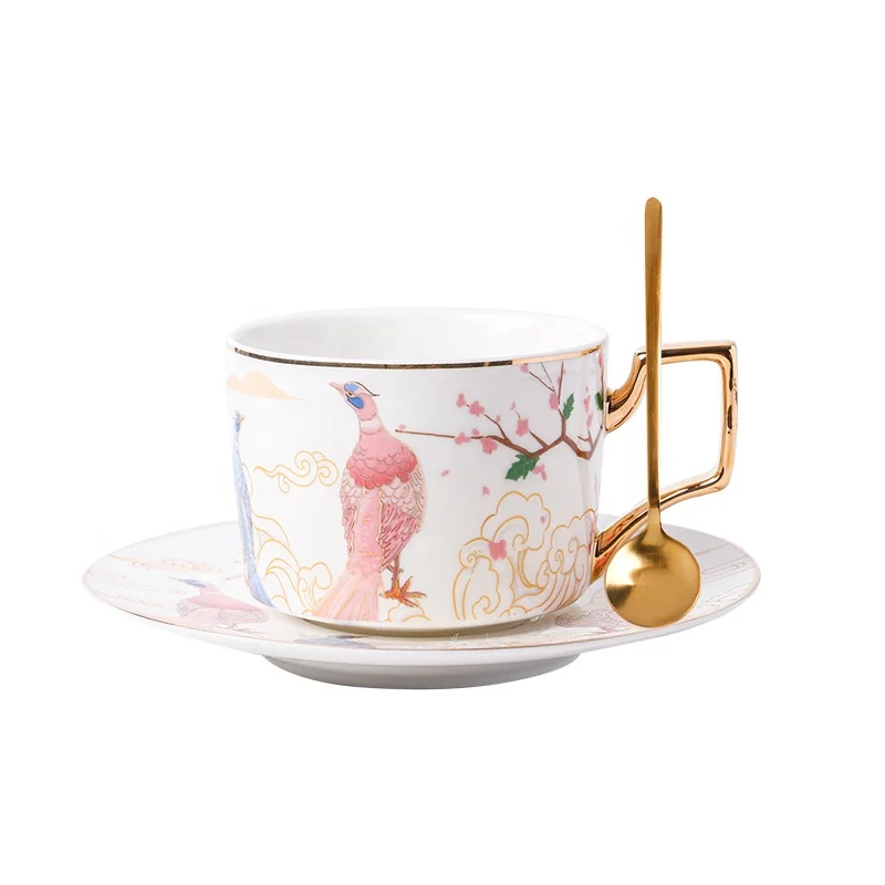 

Ceramic New Chinese Coffee Cup Set Afternoon Tea Porcelain Afternoon Tea Cups, Optional