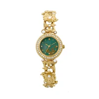 

Watch-3 xuping fashion style luxury watch 14k gold color women flower pearl style wristwatch