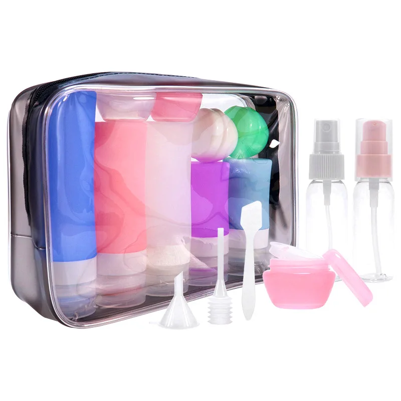 

Portable silicone squeeze cosmetic lotion shampoo tubes travel size toiletry bottle cosmetics tube containers set for travel