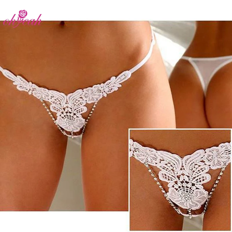 

Professional supplier sexy girl customer Lace micro mini tight jeweled thong