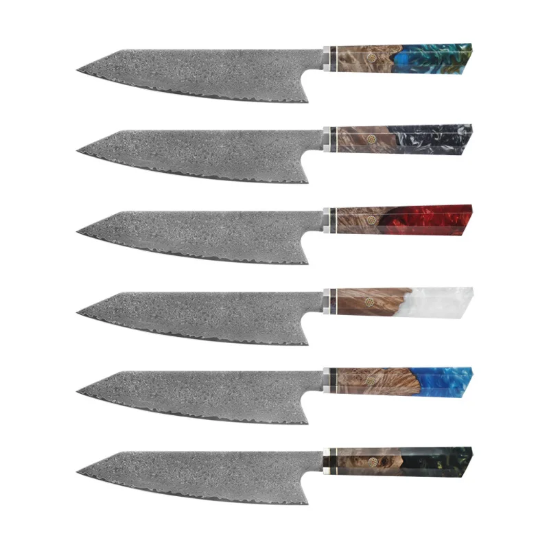 

8 inch chef knife cutting knife Damascus steel steel tree pomegranate resin handle and gift box