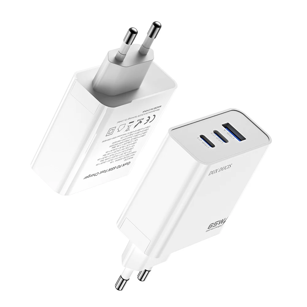 

PD65W dual QC30W charger European standard cross-border spot with packaging fast charging
