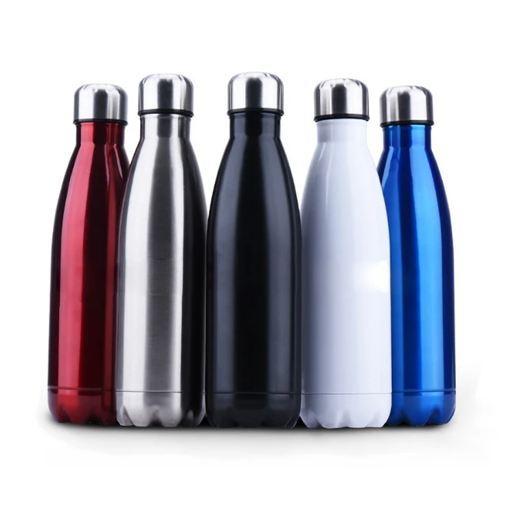 

Custom 500ml double wall insulated stainless steel thermos flask cola shaped sport chilly water bottle keep cold for 24hrs, Customized color