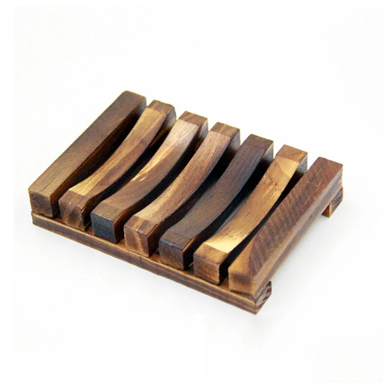 

Wholesale Rectangular Drain Natural Hard Travel Portable Wooden Soap Dish