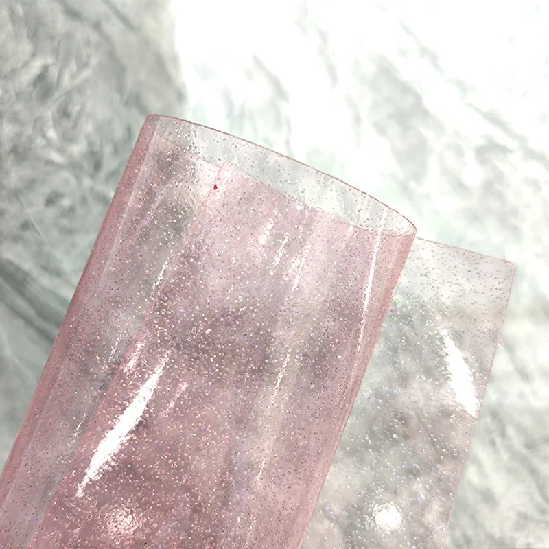 Wholesale Customized Soft PVC Glitter Laminating Film Moisture Proof for Bags Shoes Pencil Cases Clothing Materials