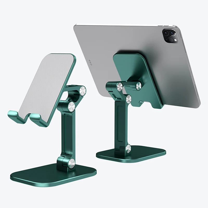 

Aluminum foldable desk phone holder portable mobile phone holder stand dual foldable cell phone holder