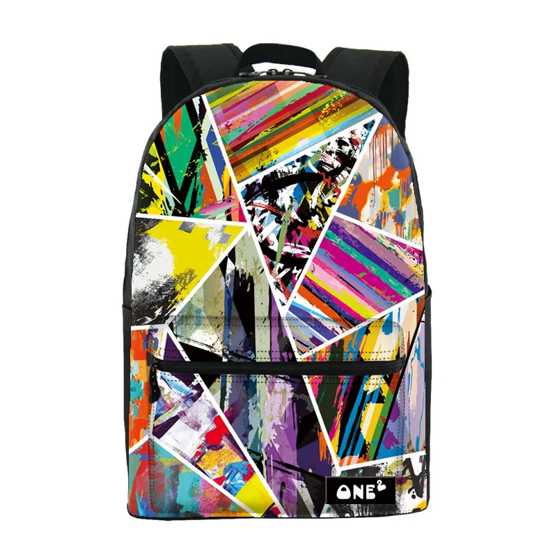 

Graffiti cool wholesale ergonomic fortune leisure high school backpack, Customized