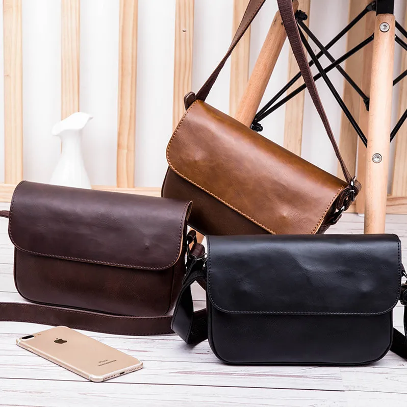 

W1043 2020 Japanese Style Chest Bag New Version Small Shoulder Bag Factory Direct Men's Pu Bag
